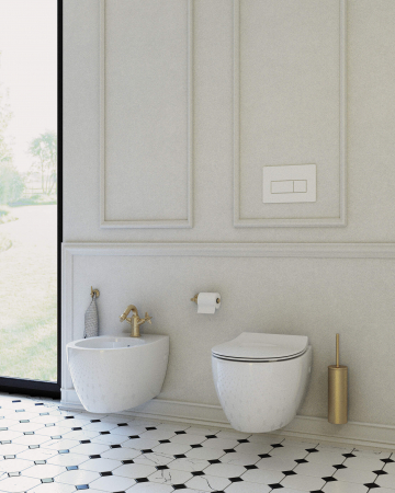 Perie toaletă, montare pe perete [1]