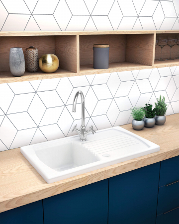 Chiuvetă ceramică, 1-cuvă cu picurător [3]