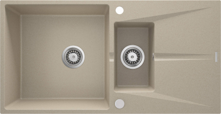 Import - Chiuvetă din granit, 1,5-cuve cu picurător