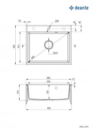 Chiuvetă din granit, 1-cuvă [1]