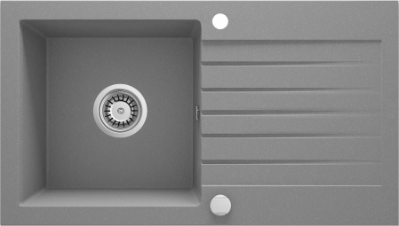 Bucatarie - Chiuvetă din granit, 1-cuvă cu picurător, Deante, Zorba,GREY METALLIC
