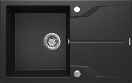 Chiuvete bucatarie - Chiuvetă din granit, 1-cuvă cu picurător - montare încastrată la nivel, Deante, Andante,GRAPHITE METALIC