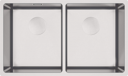 Import - Chiuvetă din inox, 2-cuve, montare sub blat