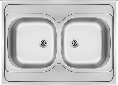 Bucatarie - Chiuvetă din inox, 2-cuve - pe mască