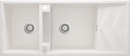 Chiuvete bucatarie - Chiuvetă magnetică din granit, 2-cuve cu picurător, Deante, Magnetic,ALABASTER