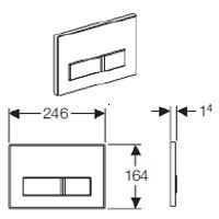 Clapeta actionare Geberit Sigma 50, cu desen [2]