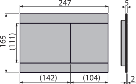 Clapetă de acţionare pentru rezervor încastrat, GUN METAL-lucios [1]