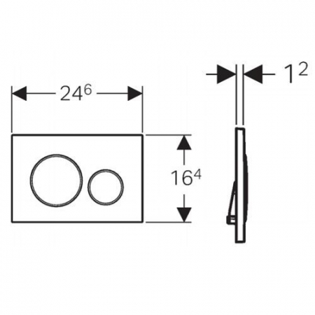 CLAPETA ACTIONARE REZERVOR INCASTRAT DELTA25 CROM MAT [1]