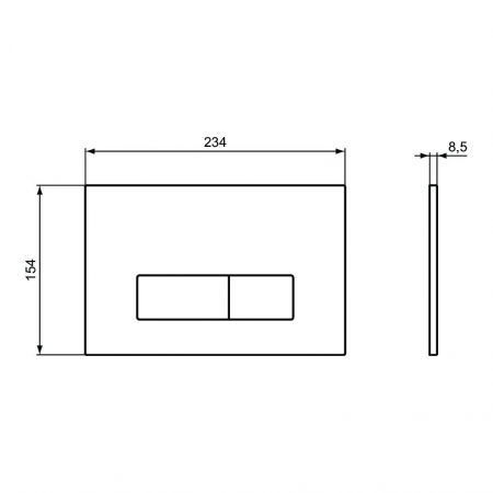 CLAPETA ACTIONARE MECANICA OLEAS M2 DUAL CROM MAT [1]