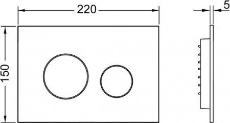 CLAPETA DUBLA ACTIONARE TECE LOOP, CROM MAT [1]
