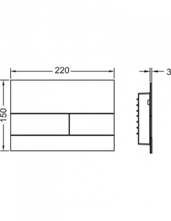CLAPETA ACTIONARE IN DOUA TREPTE TECEsquare OTEL INOX II ALBA 240X170X2 MM CAL. I [1]