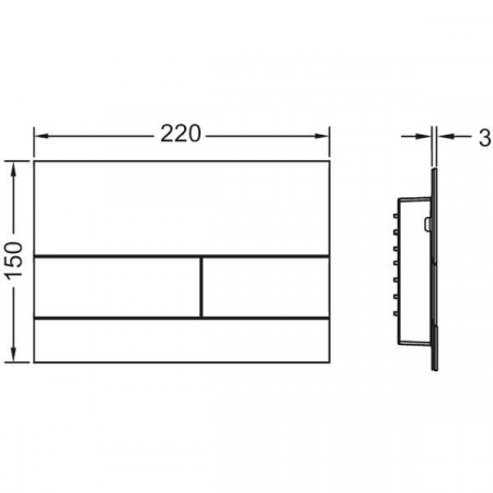 CLAPETA ACTIONARE IN DOUA TREPTE TECEsquare OTEL INOX II ANTIAMPRENTA 240X170X2 MM CAL. I [1]