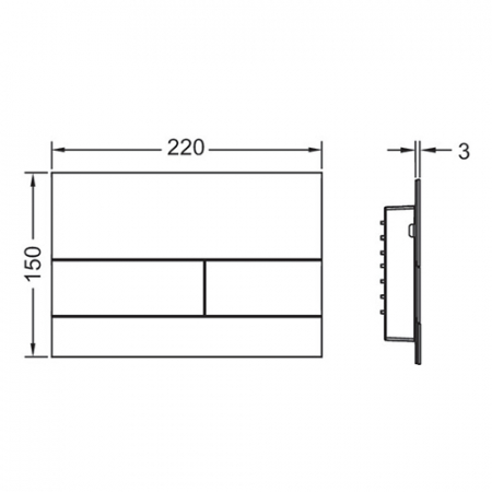 CLAPETA ACTIONARE IN DOUA TREPTE TECESQUARE II RED GOLD PERIAT , 220X150X3 MM [1]