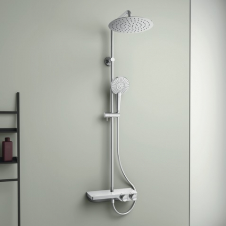 SET DUS CERATHERM S200 TERMOSTATIC,CAP DUS D250MM,PARA IDEALRAIN 125MM,FURTUN DUS 1600 MM [2]