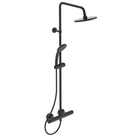 Coloane de dus - SISTEM DUS CERATHERM T25 SILK BLACK,CAP DUS 200MM,FURTUN 175MM SI PARA 100MM