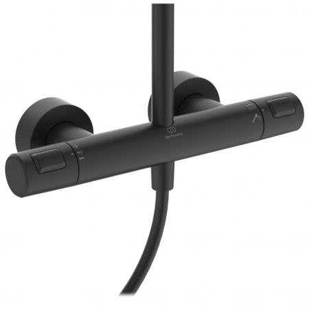 SISTEM DUS CERATHERM T25 SILK BLACK ,CAP DUS 300 MM,FURTUN IDEALFLEX 1750MM SI PARA [2]