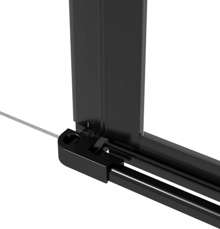 Sisteme de dus - Componentă, pentru unirea ușilor de duș cu paravane - pentru cabine încastrate, Deante, Kerria,Negru