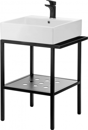 Consolă de baie de sine stătătoare, cu lavoar - 66,5x50 cm [1]