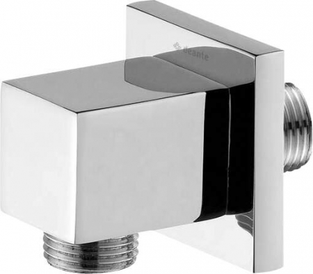 Sisteme de dus - Cot conector pentru furtun, pătrat, Deante, ,Cromat