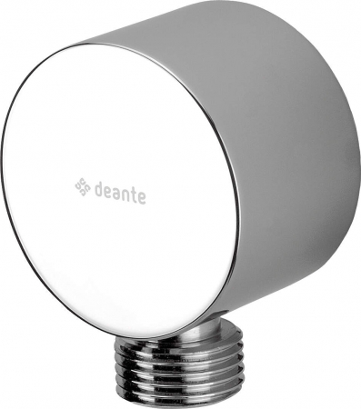 Sisteme de dus - Cot conector pentru furtun, rotund, Deante, ,Cromat