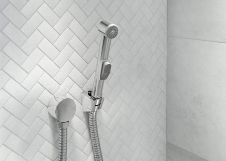 Cot conector pentru furtun, rotund, Deante, ,Cromat [1]