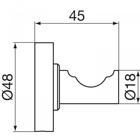 Cuier simplu Ideal Standard Iom, negru mat [1]