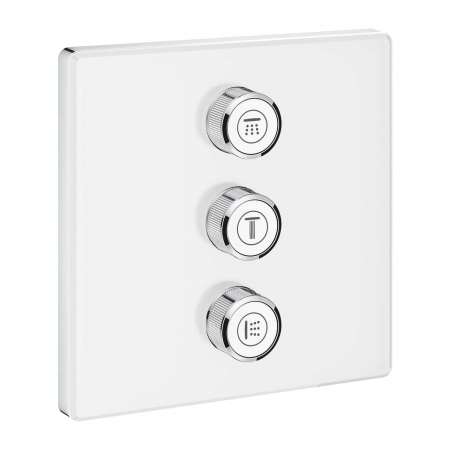 Baterii dus - ORNAMENT PATRAT SMART CONTROL PENTRU REGLARE VOLUM CROM-ALB 158/14