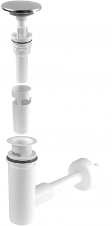 Dop pentru chiuvetă, curățat de sus, cu sifon [1]