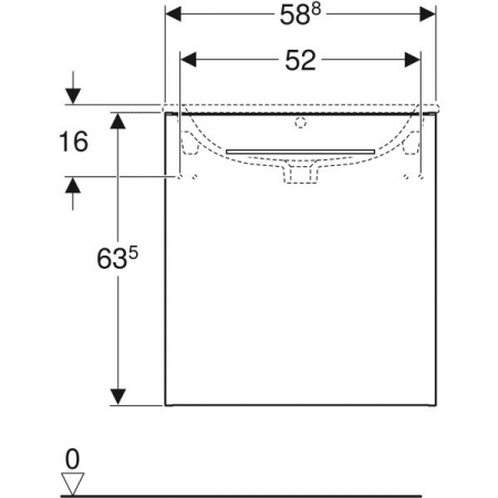 MOBILIER SELNOVA SQUARE 60 CM CU O USA PENTRU LAVOAR MOBILIER, MARGINE INGUSTA, ALB [2]