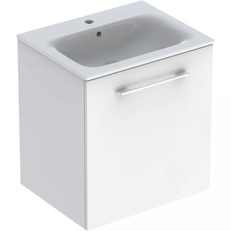 Mobilier baie - MOBILIER SELNOVA SQUARE 60 CM CU O USA PENTRU LAVOAR MOBILIER, MARGINE INGUSTA, ALB