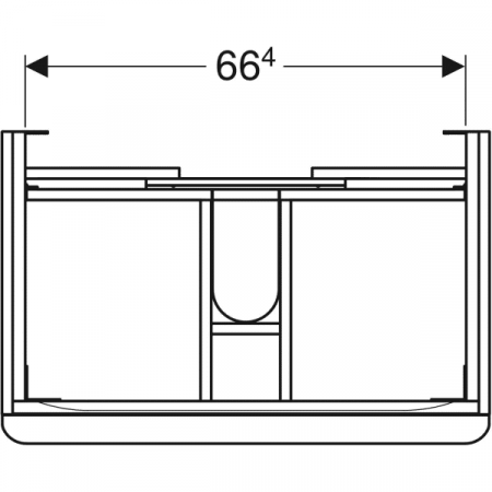 MOBILIER PENTRU LAVOAR SMYLE SQUARE CU DOUA SERTARE 73.4X61.7 GRI NISIP [1]