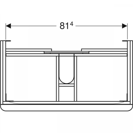MOBILIER PENTRU LAVOAR SMYLE SQUARE CU DOUA SERTARE 88.4X61.7X47 GRI NISIP LUCIOS [2]
