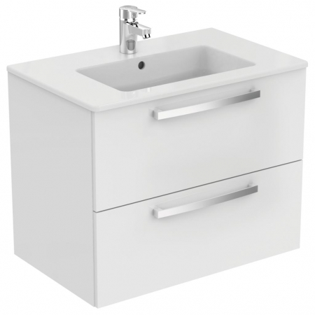 Dulapuri baza si blaturi lavoar - UNITATE LAVOAR TEMPO SUSPENDAT 700 CU 2 SERTARE ALB