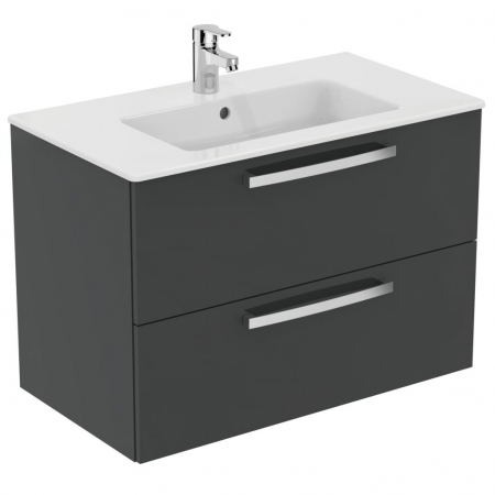 Dulapuri baza si blaturi lavoar - UNITATE LAVOAR TEMPO SUSPENDAT 80 CU 2 SERTARE GRI