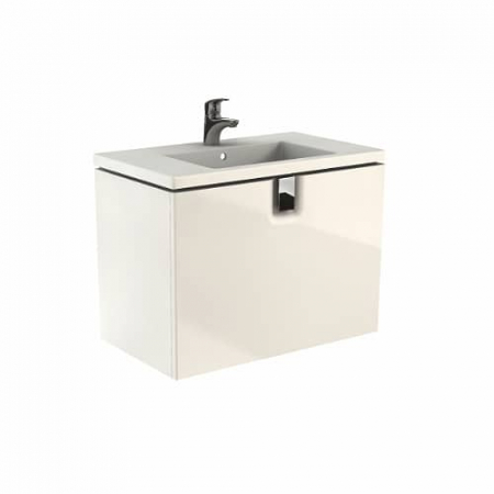 Baie - MOBILIER TWINS PENTRU LAVOAR 80 CM CU UN SERTAR,ALB LUCIOS