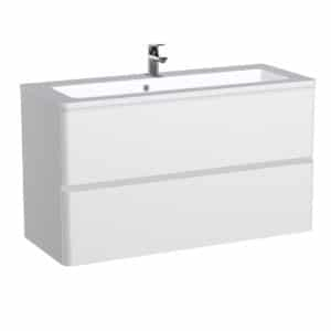 Baie - MOBILIER ANNA 100 , 2 SERTARE SOFT CLOSE, ALB LUCIOS NOU