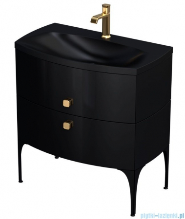 Baie - MOBILIER LOUIS 102 CM, 2 SERTARE SOFT-CLOSE,  NEGRU LUCIOS