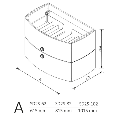 MOBILIER LOUIS 82 CM, 2 SERTARE SOFT-CLOSE, ALB LUCIOS [2]