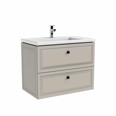 Dulapuri baza si blaturi lavoar - MOBILIER MONTEBIANCO 80 CM, 2 SERTARE, ALB MAT NOU