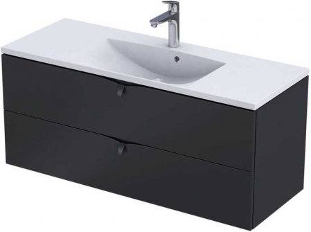 Dulapuri baza si blaturi lavoar - MOBILIER SIENA 120 CM, 2 SERTARE, NEGRU MAT