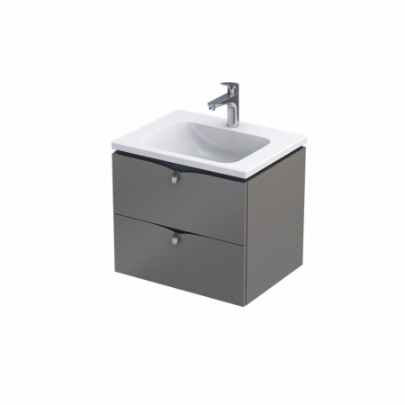 Dulapuri baza si blaturi lavoar - MOBILIER SIENA 60 CM, 2 SERTARE, GRI MAT