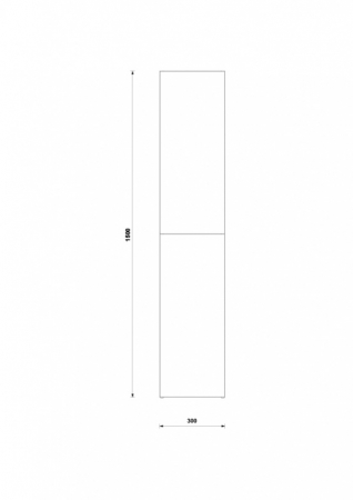 COLOANA DAILY 150X30 CM, DOUA USI, ALB LUCIOS [1]
