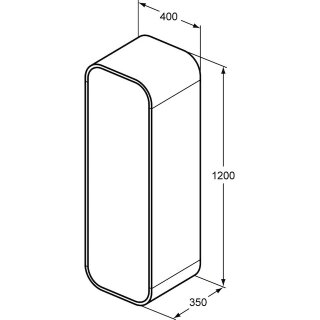 COLOANA MOBILIER DEA SUSPENDAT 120X40X35 ,1 USA, CULOARE GRI INCHIS LUCIOS [1]