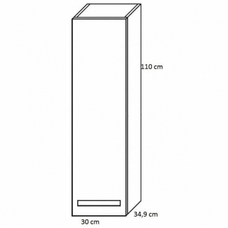 COLOANA MOBILIER OPAL 300X349X1100, O USA, GRI LUCIOS [1]