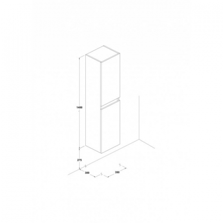 COLOANA MOBILIER JADE 350X1400X300 BLANCO [1]