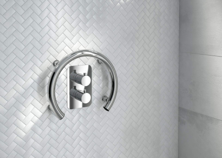 Bară de susținere cu montare pe perete, în formă de potcoavă, Deante, ,oțel [1]