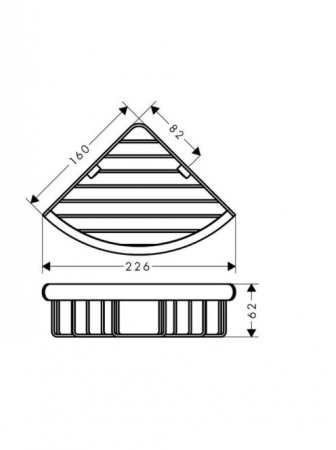 SAPUNIERA DUS SEMIROTUNDA LOGIS UNIVERSAL, CROM [1]