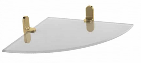 Etajere baie - Etajera sticla de colt Bisk Nature, gold