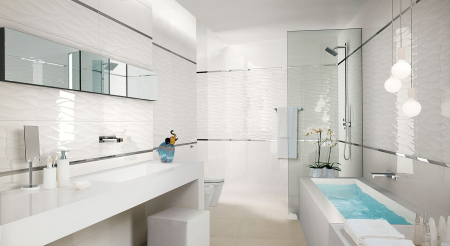 Faianta Fap Ceramiche Lumina 25 x 75 cm, 8.5 mm, Curve White Gloss, 1.312 mp/cutie [1]