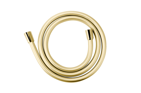 Furtune de dus - Furtun de dus anti-twist Inula, 150 cm, PVC cu capat conic, auriu lucios